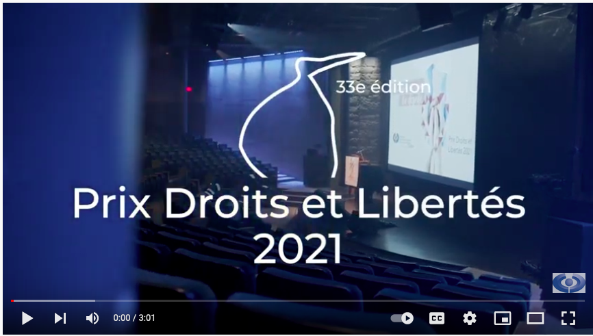 Gala du Prix Droits et Libertés 2021