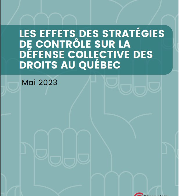 Les effets des stratégies de contrôle sur la défense collective des droits au Québec