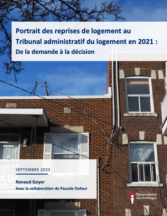 Portrait des reprises de logement au Tribunal administratif du logement en 2021 : De la demande à la décision